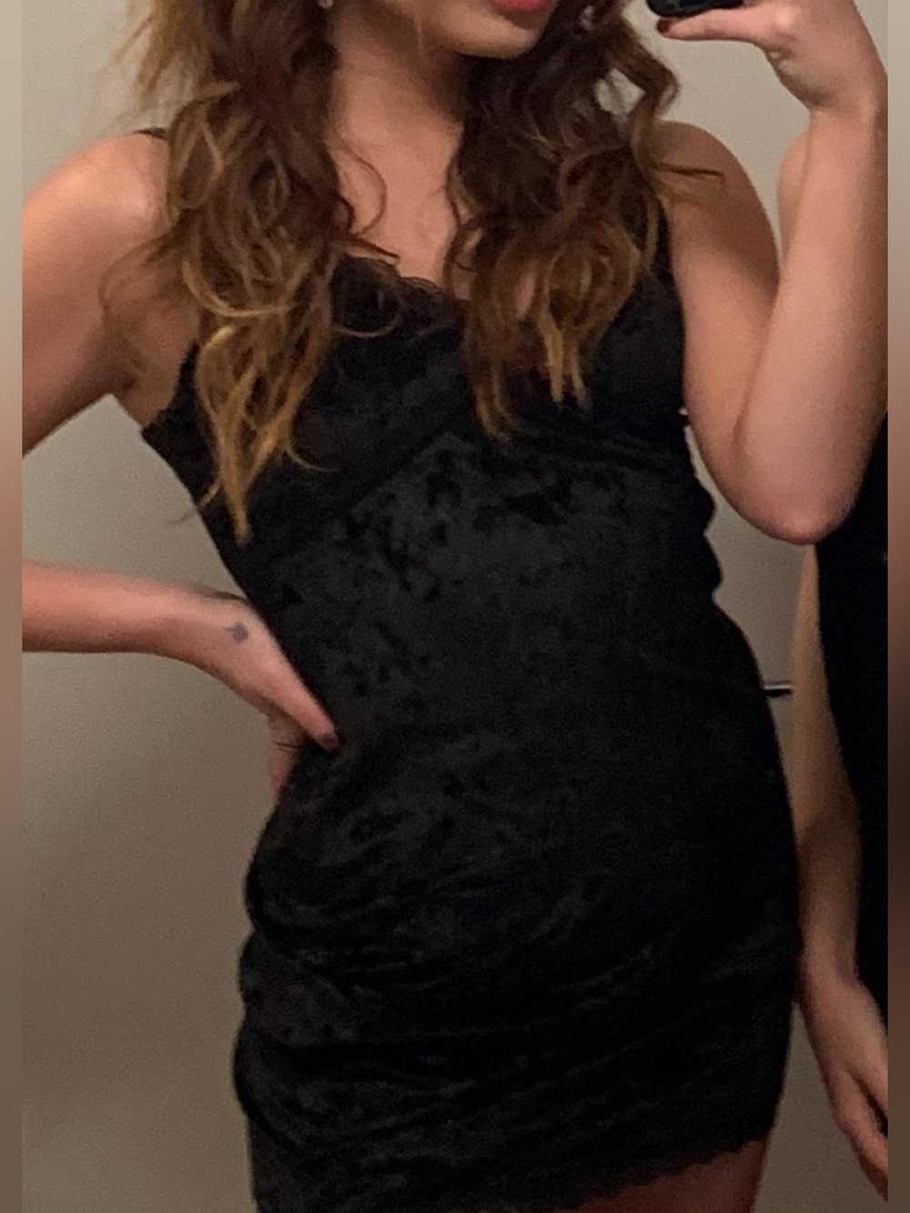 Black Velvet Slip Dress